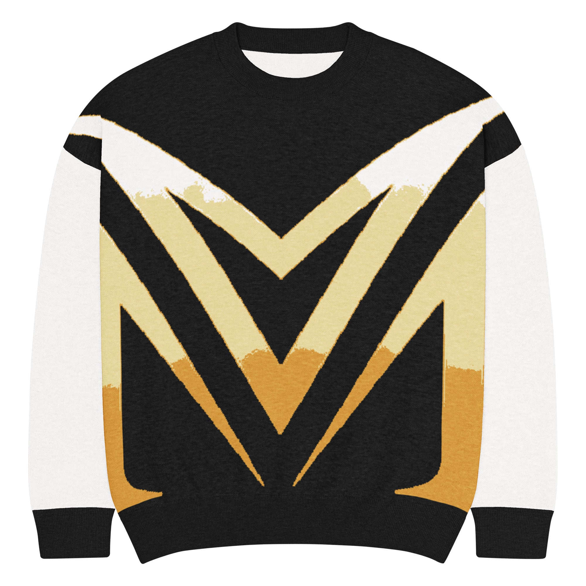 Relaxed fit knitted crew neck sweater