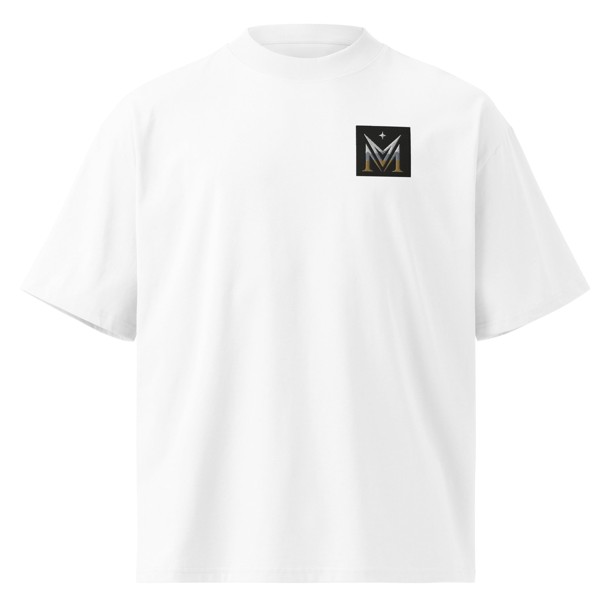 Unisex organic oversized high neck t-shirt